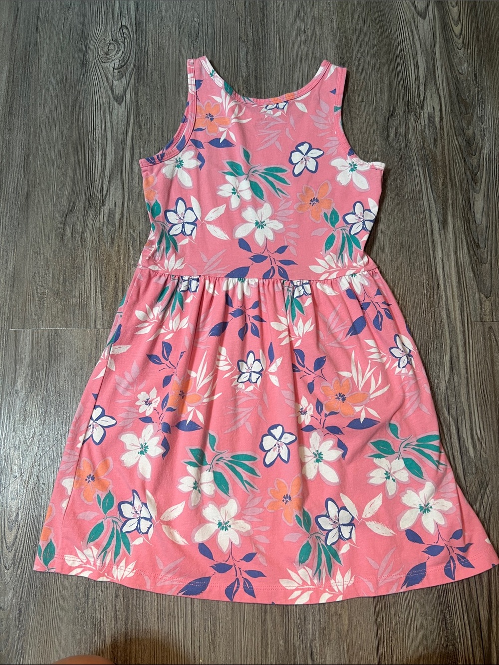 Carter's Pink Floral Sleeveless Tank Dress-Size 8 - Picture 4 of 4
